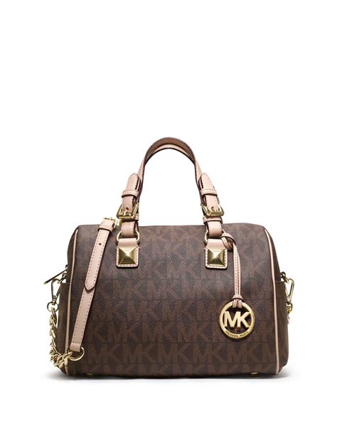 michael kors grayson medium satchel brown|Michael Kors grayson satchel small.